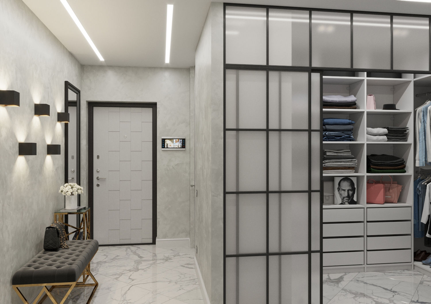 ЖК Поколение, Бюро-22 Бюро-22 Closets minimalistas Mármore