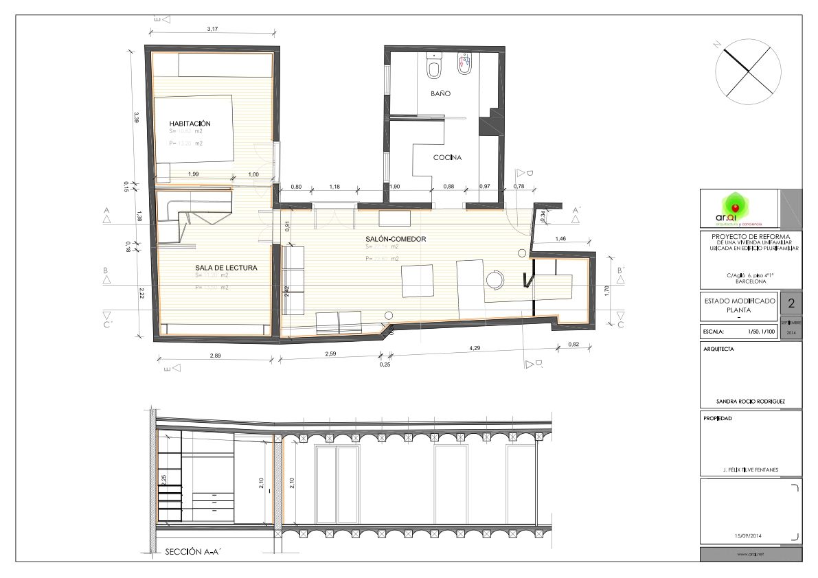 Plano de planta, propuesta MONAGHAN DESIGN SAS Casas de estilo mediterráneo Derivados de madera Transparente