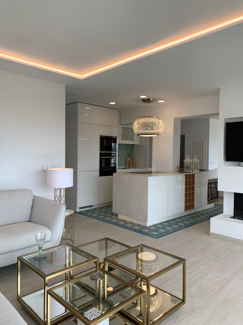 Modernisierung einer Eigentumswohnung auf Ibiza, raum in form - Innenarchitektur & Architektur raum in form - Innenarchitektur & Architektur Modern living room