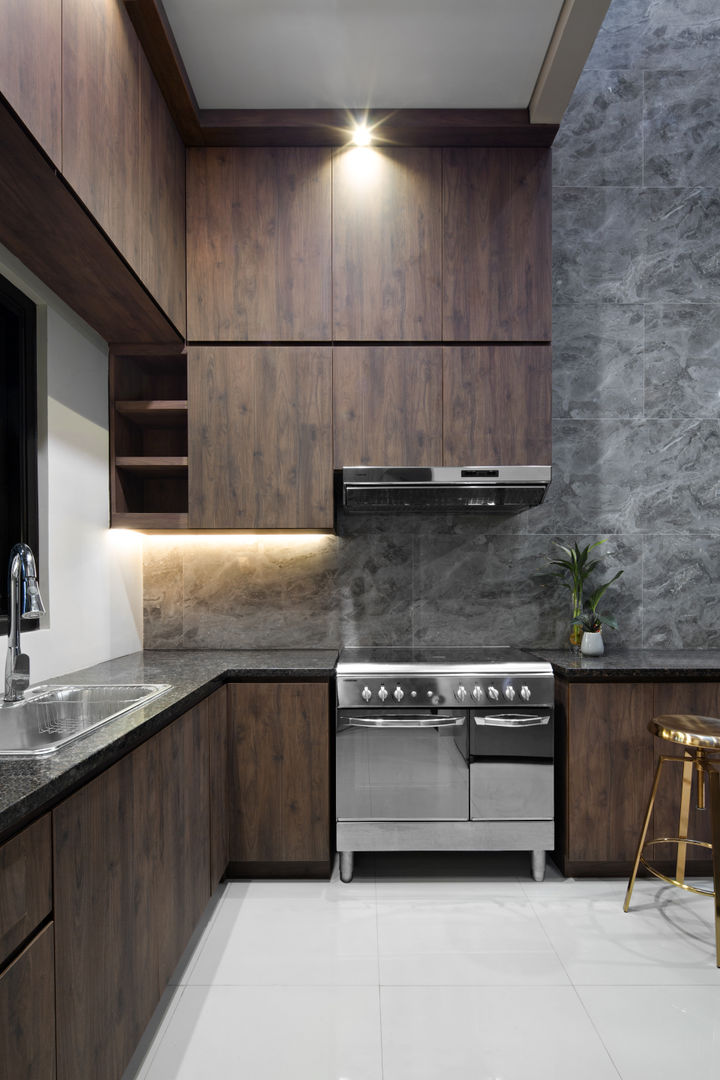 Kitchen Spacematic Studio Small kitchens Wood Wood effect