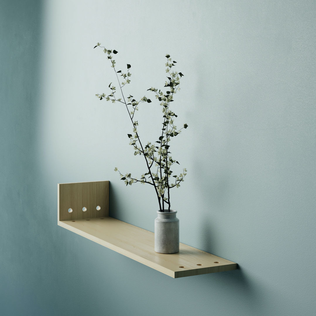 NKX: WOOD SHELF homify 스칸디나비아 주택 솔리드 우드 멀티 컬러 Accessories & decoration