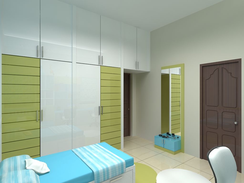 Annanagar villa, JAIHO INTERIORS - RESIDENCE & COMMERCIAL INTERIORS JAIHO INTERIORS - RESIDENCE & COMMERCIAL INTERIORS Habitaciones para niños de estilo moderno