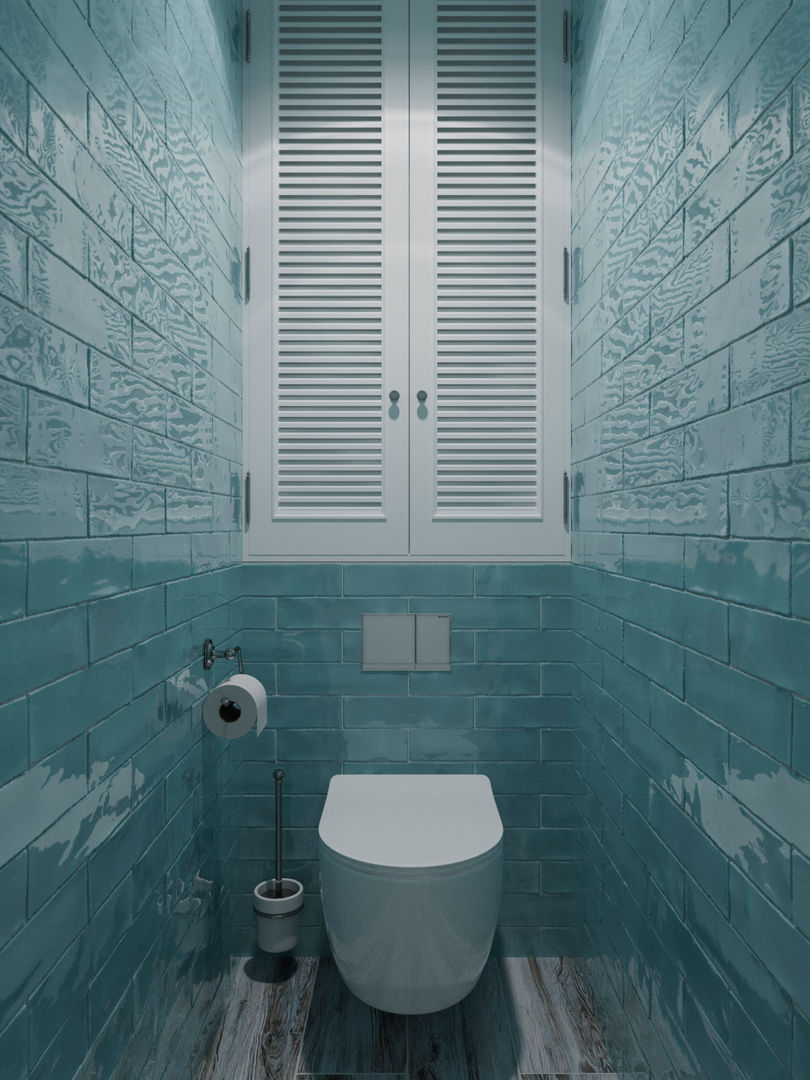 Панелька в Северном Чертаново, 3D GROUP 3D GROUP Scandinavian style bathroom