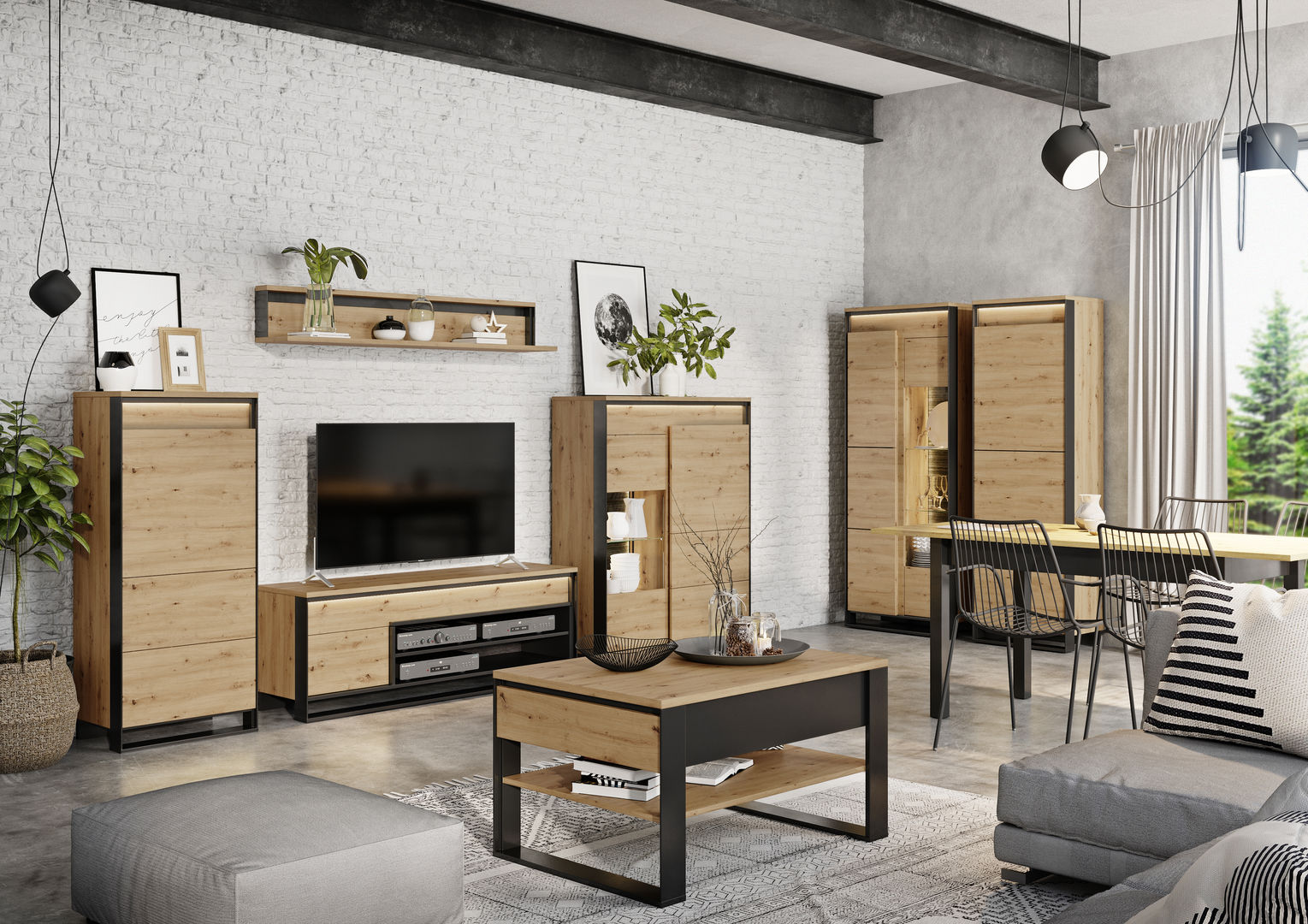 Meble do salonu, Meble Minio Meble Minio Living room چپس بورڈ TV stands & cabinets