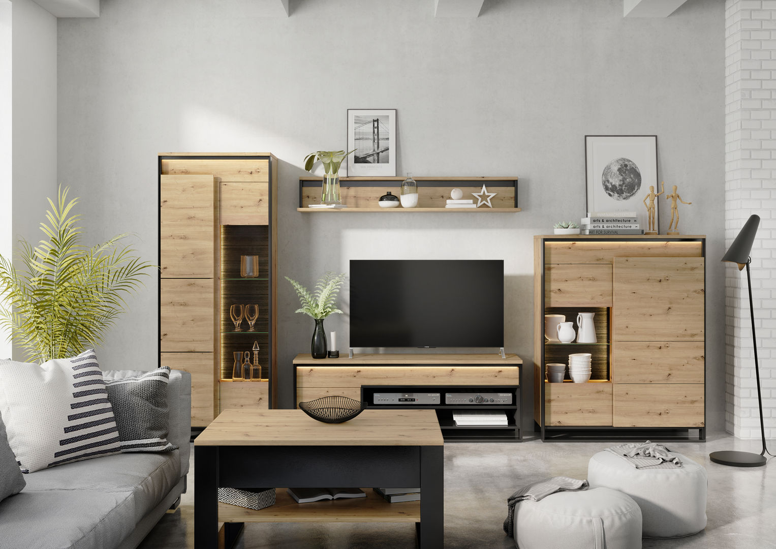 Meble do salonu, Meble Minio Meble Minio Living room چپس بورڈ TV stands & cabinets