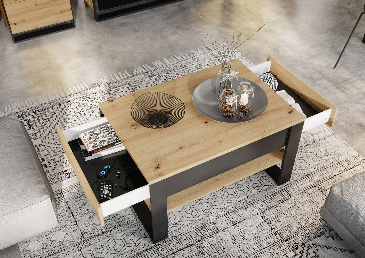 Meble do salonu, Meble Minio Meble Minio Industrial style living room Chipboard TV stands & cabinets