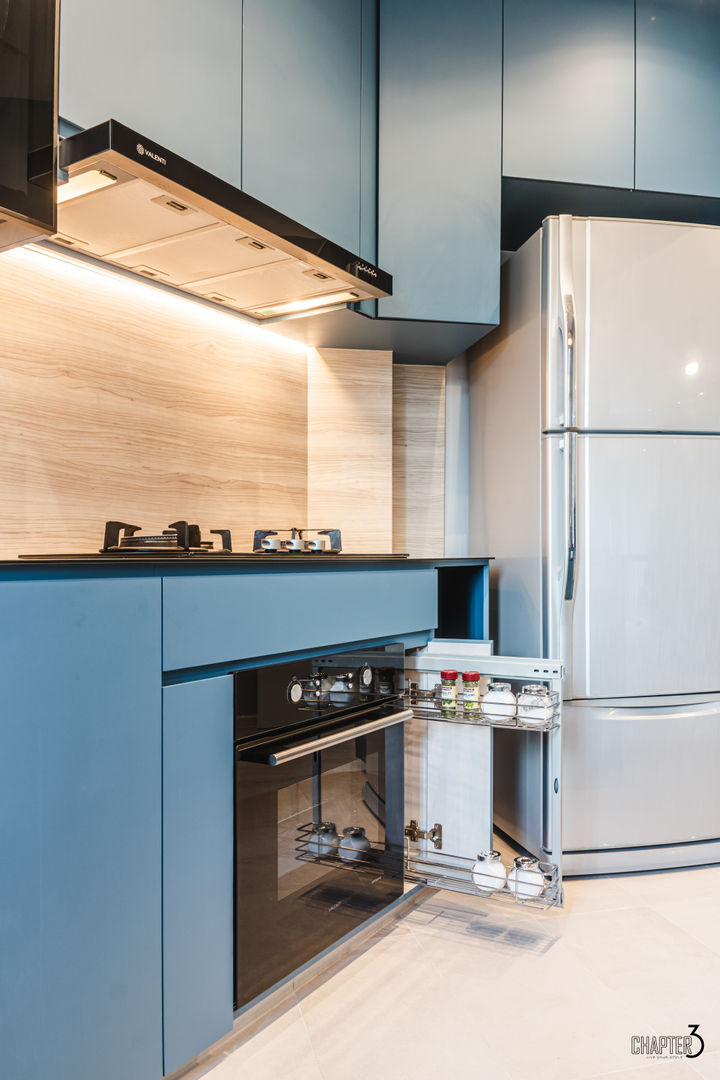 Project 5i Resale Hdb "Bright & Bluish Scandi", Chapter 3 Interior Design Chapter 3 Interior Design Kitchen