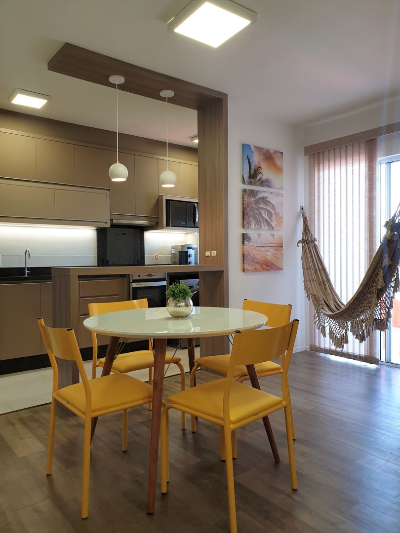 Apartamento na praia, Larissa Minatti Interiores Larissa Minatti Interiores Salas de estilo minimalista