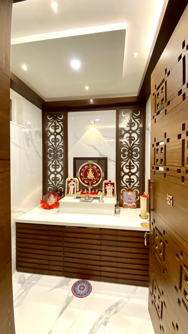 Bungalow for Dr. Shashidhar Kattimani at Ghatprabha, Karnataka, A B Design Studio A B Design Studio Eclectic style living room