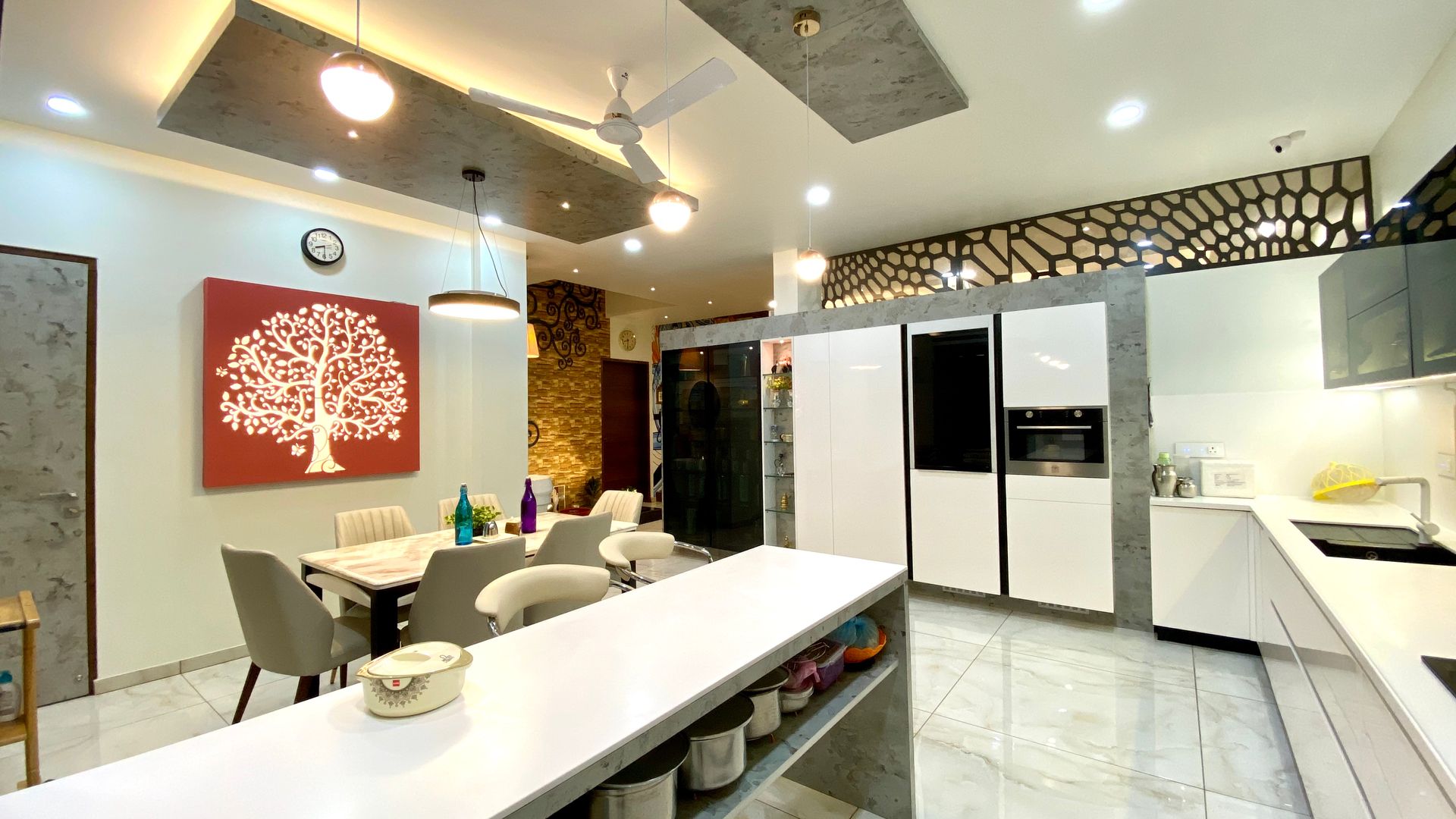 Bungalow for Dr. Shashidhar Kattimani at Ghatprabha, Karnataka, A B Design Studio A B Design Studio Eclectic style kitchen