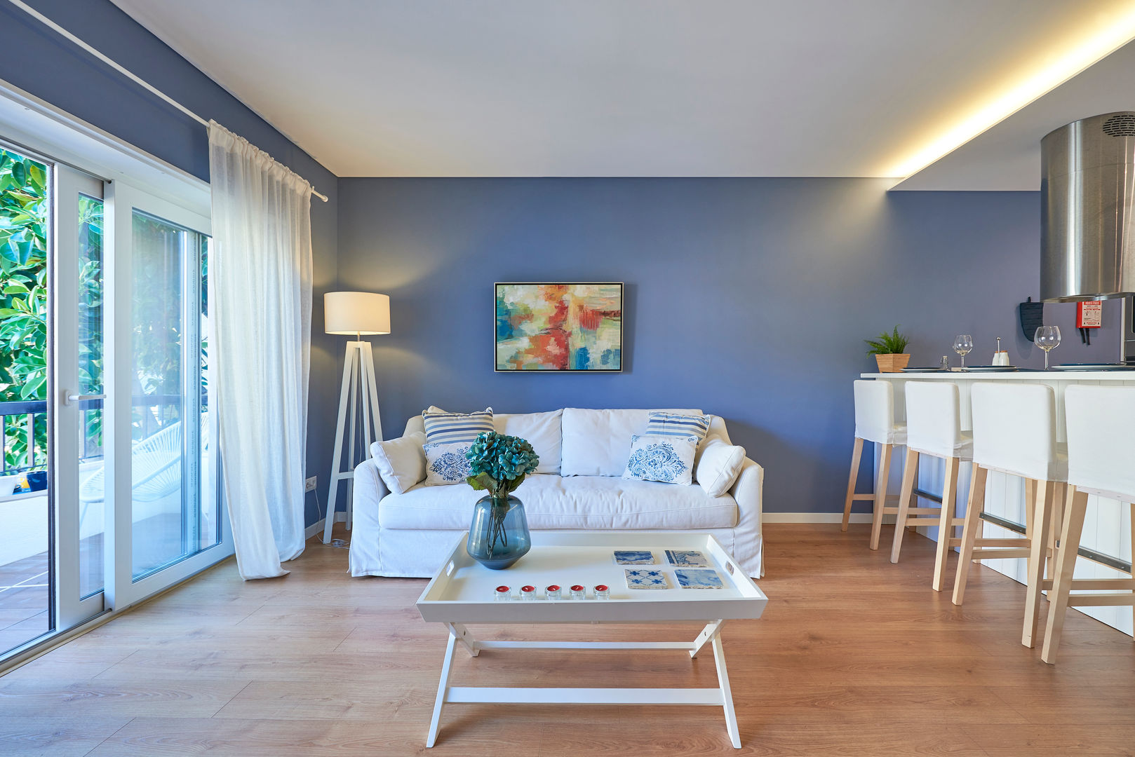 Apartamento Turístico Monte Estoril Origem Arquitectos Condomínios interiores, decoração, azul