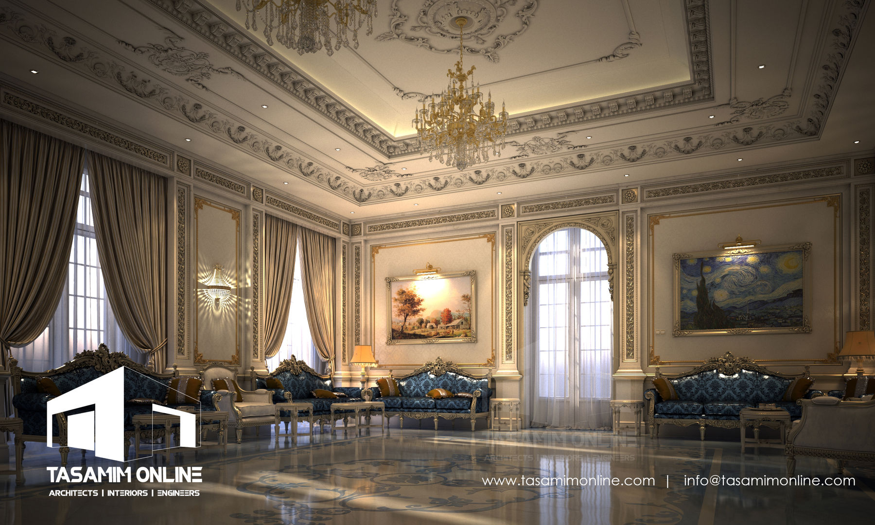 Majlis Interior Design Tasamim Online تصاميم أونلاين Living room