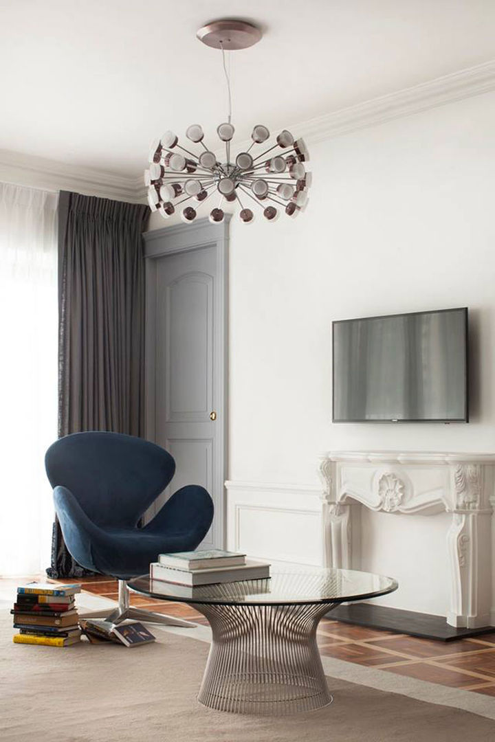 Sophisticated French interiors -A flair of pared back, refined yet effortless...., JC Vision JC Vision モダンデザインの リビング 木 木目調