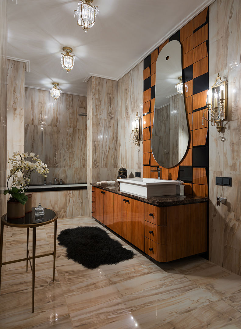 American classics in Kiev from Yury Zimenko Design Studio Design Studio Yuriy Zimenko Bathroom سرامک