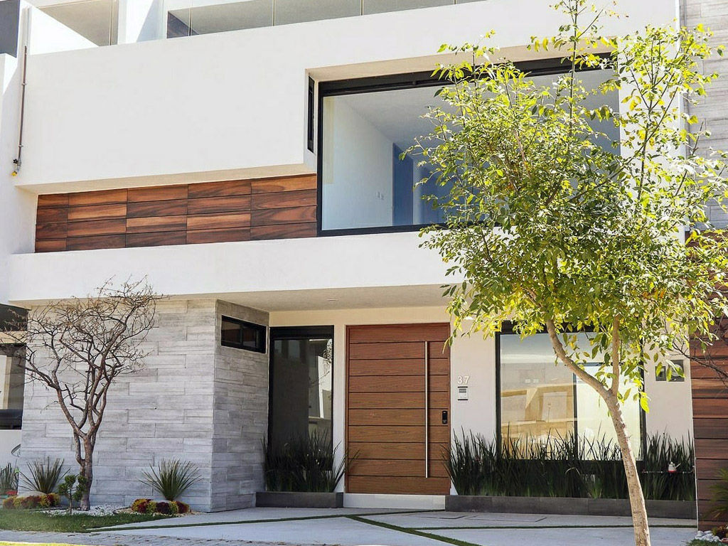 Fachadas de casas modernas minimalistas · Linea ELIXIO · 2 y 3 pisos con Roof Garden, Zen Ambient Zen Ambient ミニマルな 家