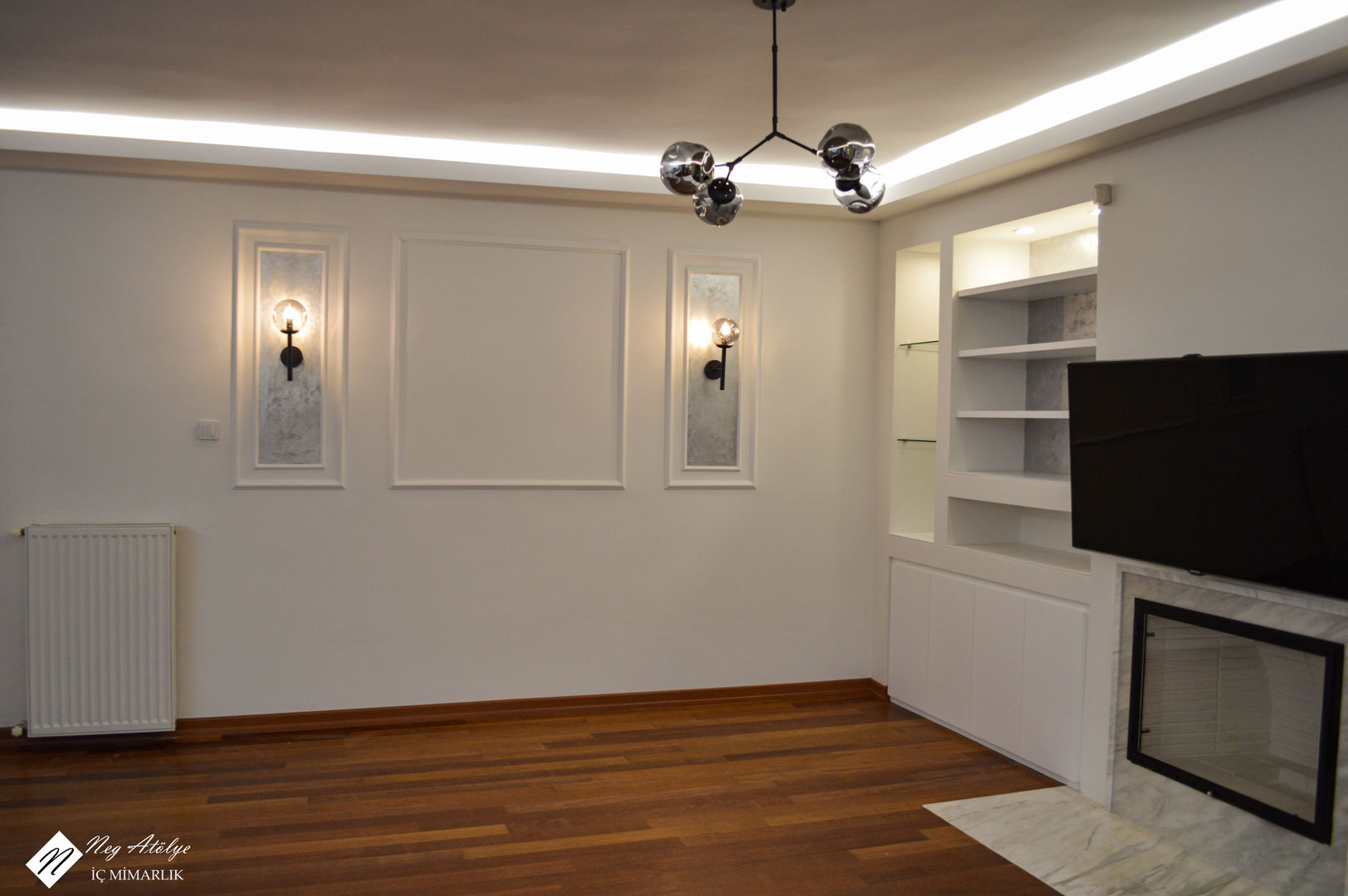 Ortaköy Konut Projesi, NEG ATÖLYE İÇ MİMARLIK NEG ATÖLYE İÇ MİMARLIK Minimalist living room
