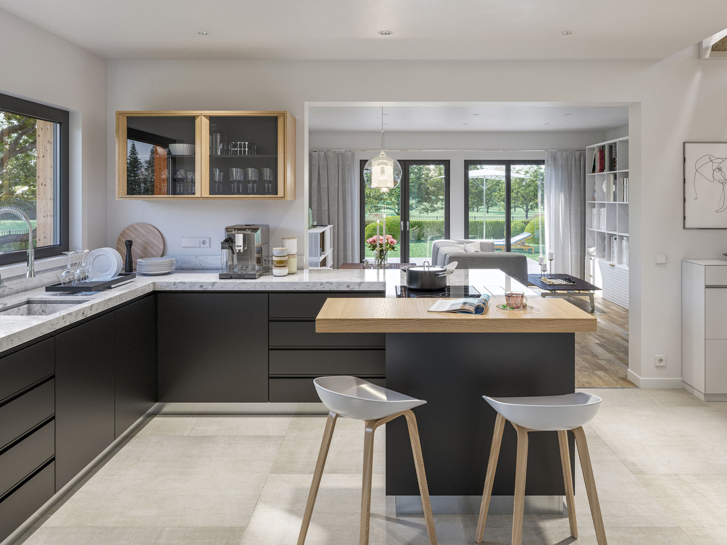 Optimal zugeschnitten: attraktive Einfamilienhäuser für kleine Grundstücke, Bien-Zenker Bien-Zenker Cucina moderna