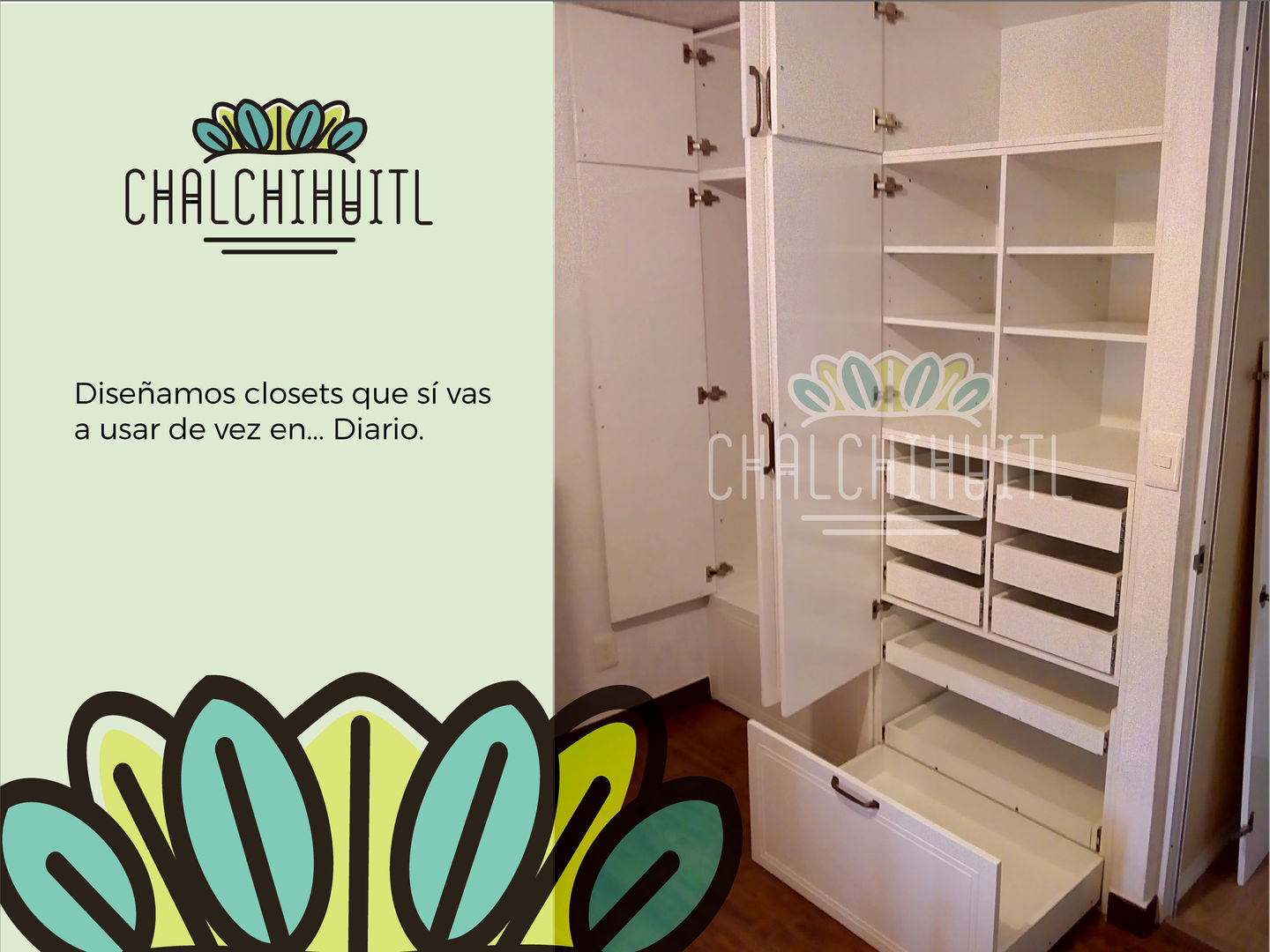 Casa ICA , Chalchíhuitl Chalchíhuitl Classic style bedroom Chipboard Wardrobes & closets