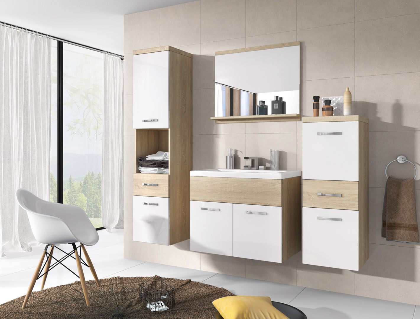 Meble łazienkowe, Meble Minio Meble Minio Phòng tắm phong cách hiện đại Ván Shelves