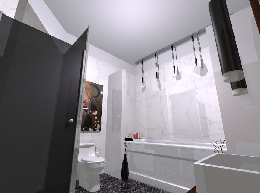 REMODELACION ATILANO, MS ARQUITECTO MS ARQUITECTO Ванная комната в стиле модерн Керамика
