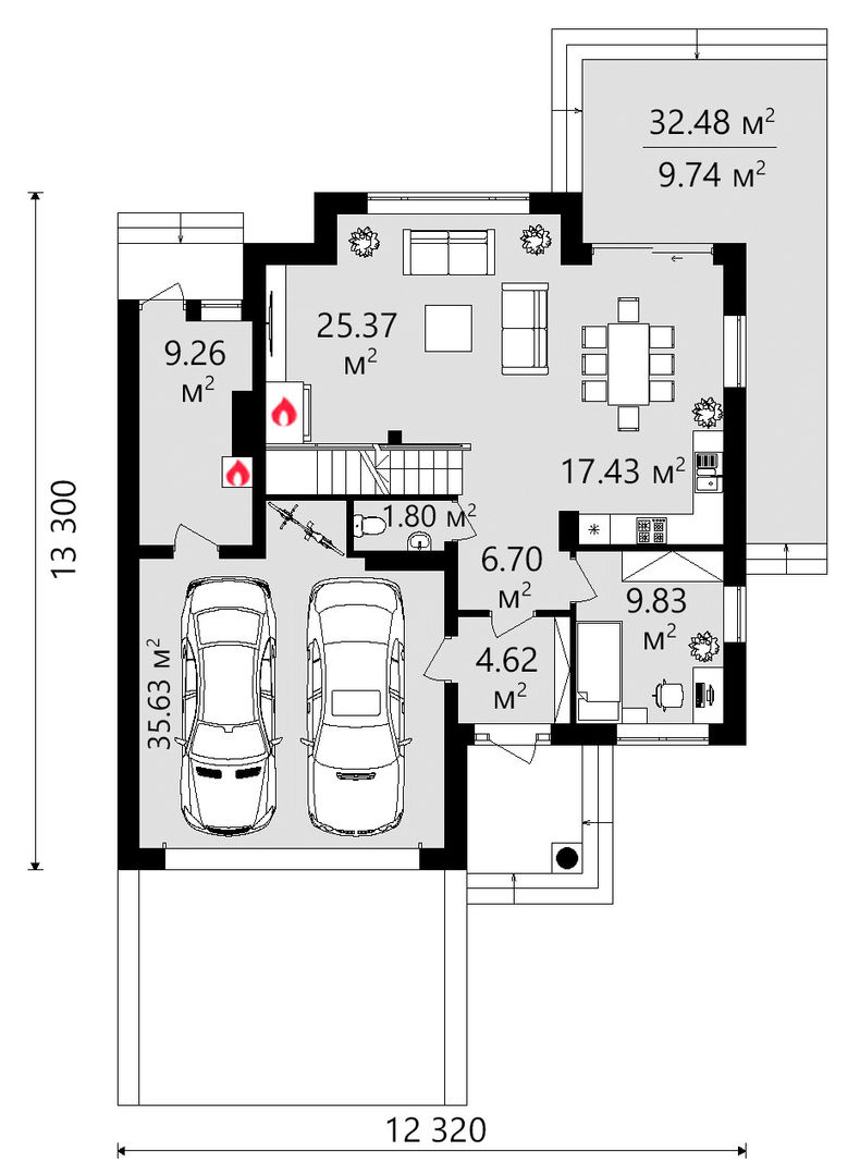 Проект двухэтажного дома в классическом стиле | homify