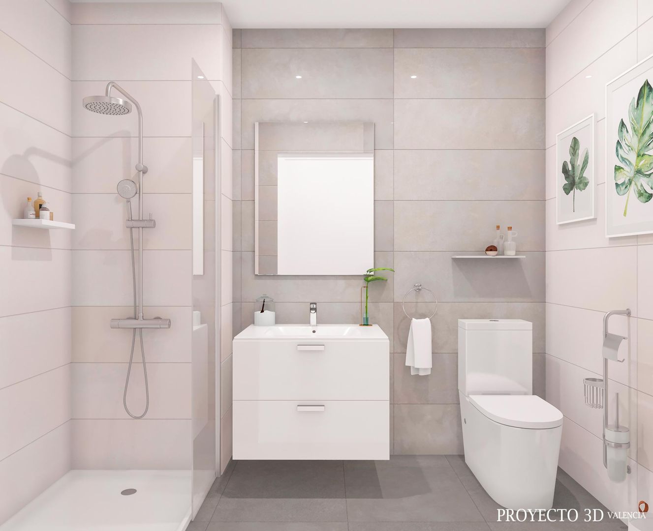 Renders para promoción de viviendas de obra nueva, Proyecto 3D Valencia Renders Animaciones 3D Infografias Online Proyecto 3D Valencia Renders Animaciones 3D Infografias Online Modern style bathrooms Toilets