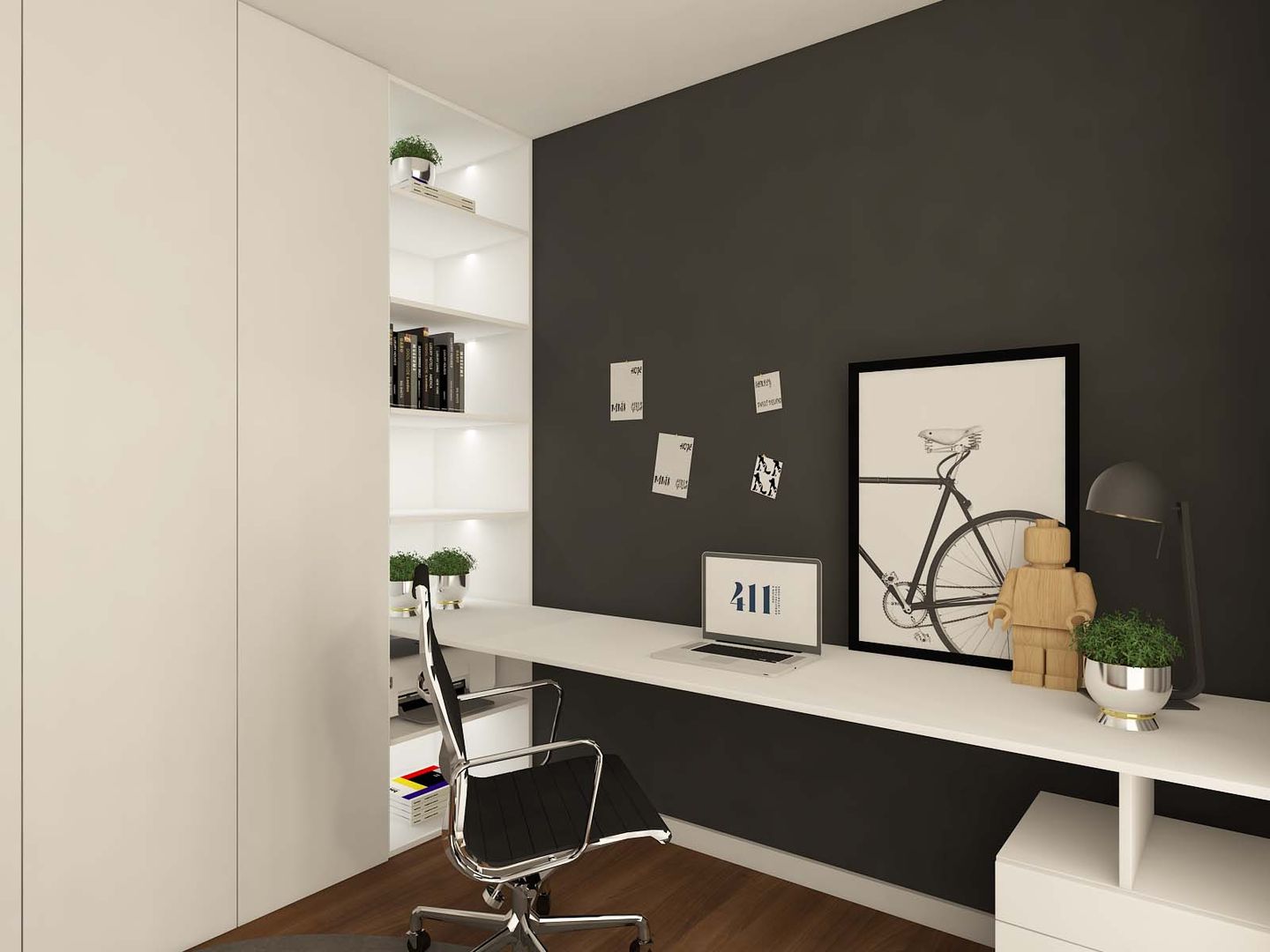 Home Office , 411 - Design e Arquitectura de Interiores 411 - Design e Arquitectura de Interiores Studio moderno