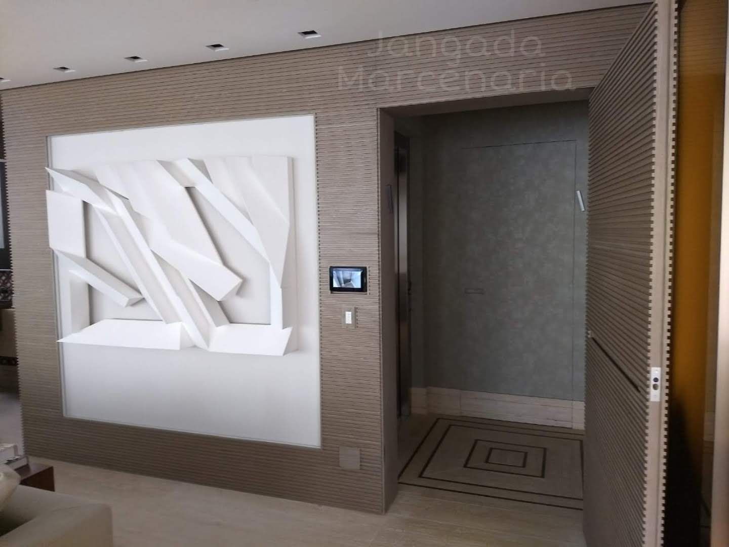 Revestimento, Jangada Marcenaria Jangada Marcenaria Modern Corridor, Hallway and Staircase MDF