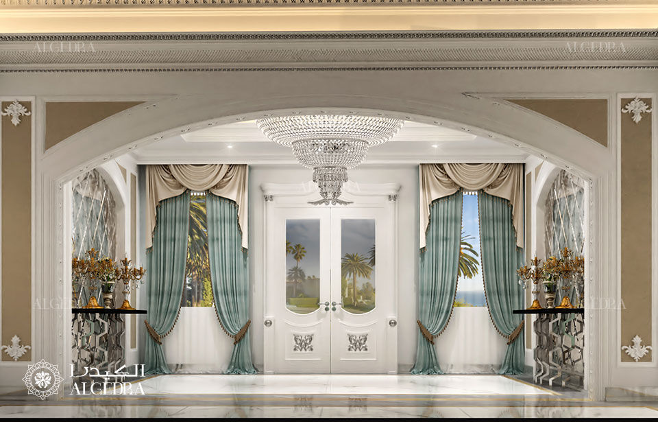 Luxurious entrance hall interior Algedra Interior Design Classic style bedroom