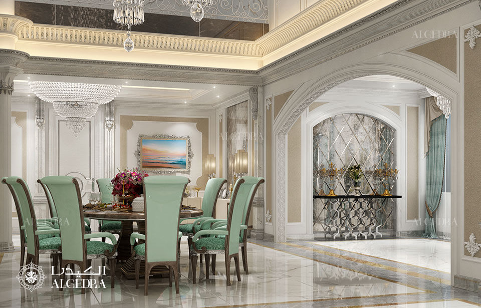 Dining area in luxury classic style villa Algedra Interior Design Classic style dining room