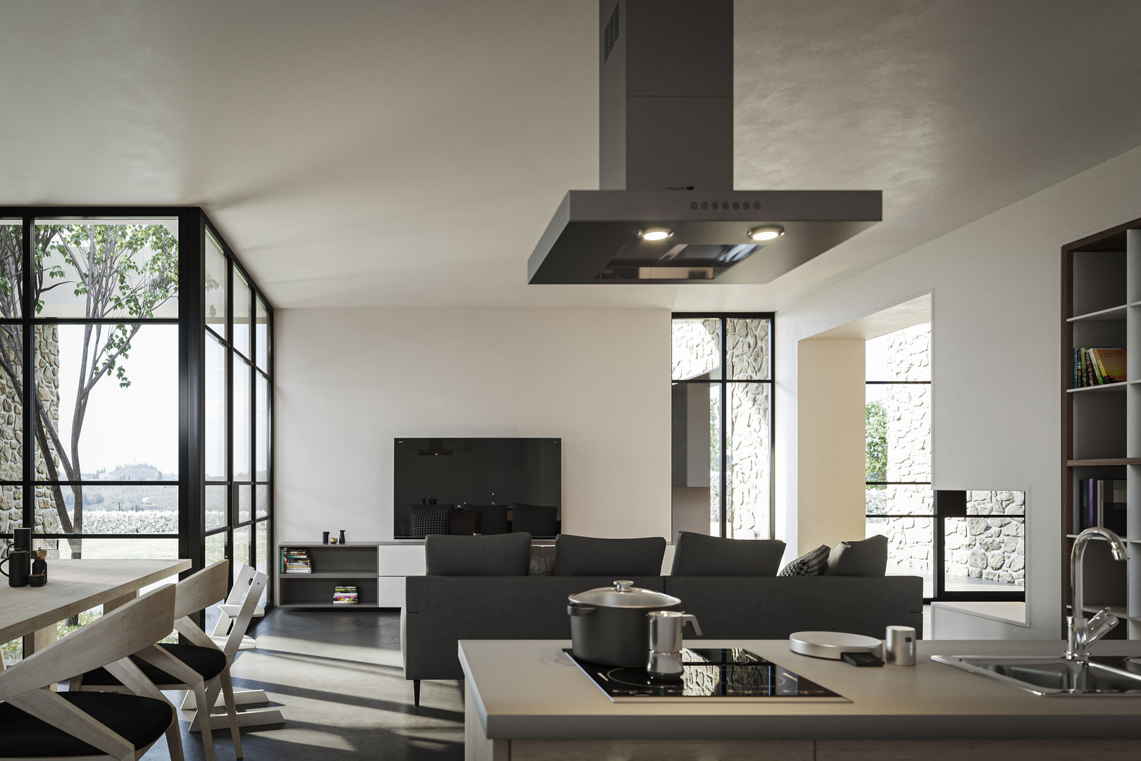 Abitazione 149 – Chianti, Soffici e Galgani Architetti Soffici e Galgani Architetti Modern Living Room