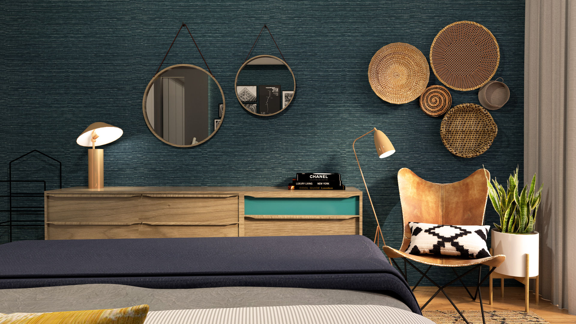 Dormitorios con papel pintado en todos los estilos: 15 propuestas