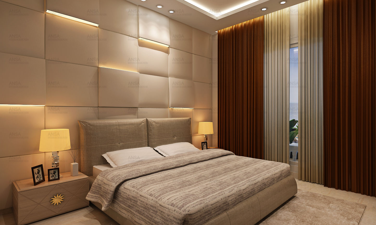 Luxury Home Interiors In Delhi NCR | GK II Home, Ansa Interiors Ansa Interiors Спальня в стиле минимализм