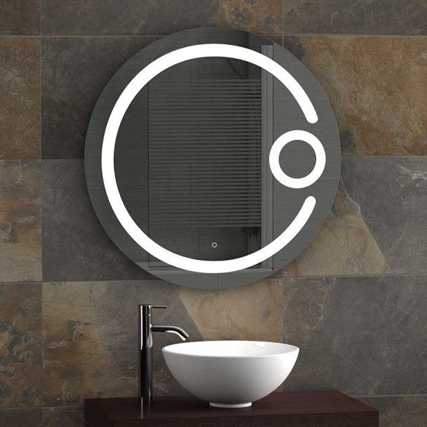 Espelho LED 80 Redondo , Fator Banho Fator Banho Casas de banho modernas Espelhos