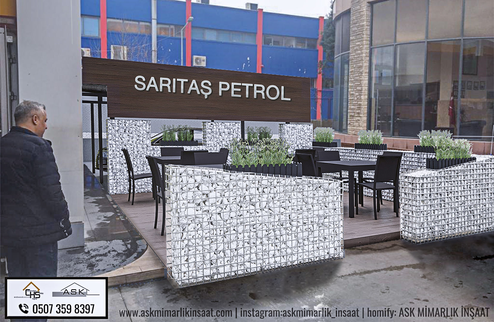 Mimari Tasarım Model Görseli (Render) ASK MİMARLIK İNŞAAT Modern Balkon, Veranda & Teras Aksesuarlar & Dekorasyon