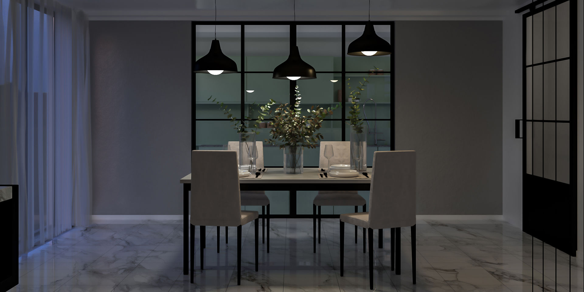 Sala da pranzo | Render fotorealistico, Margherita Memè Margherita Memè Moderne eetkamers