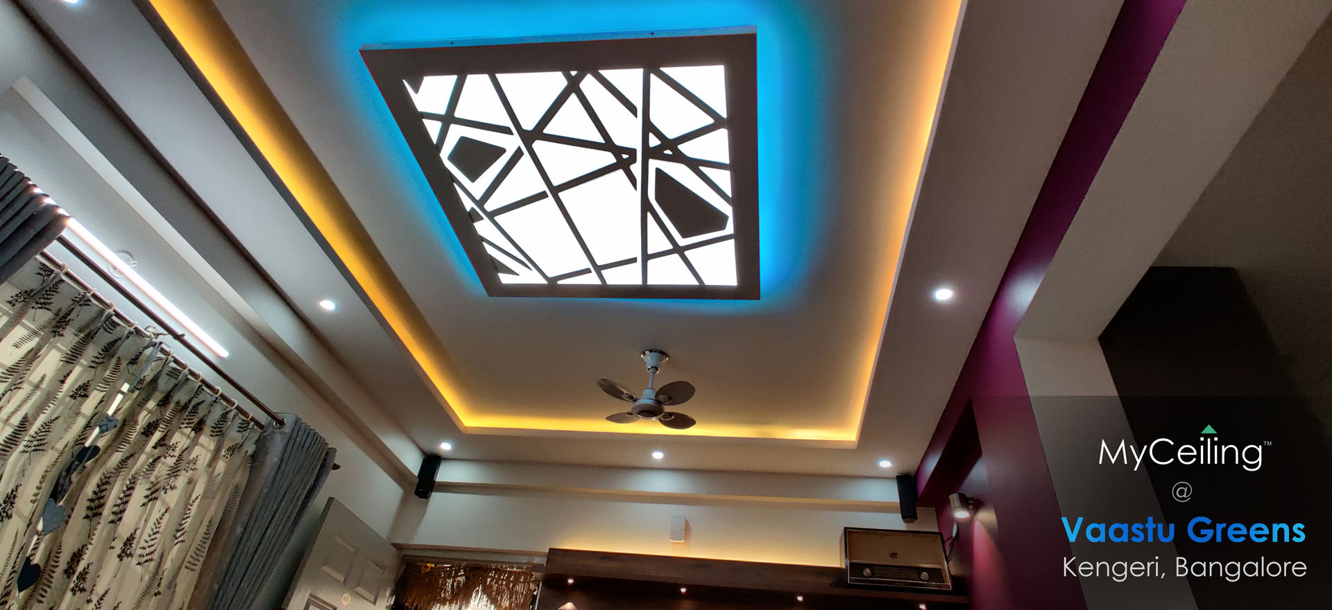 Vaastu Greens apartment, Kengeri, Myceiling Private Limited Myceiling Private Limited Salon moderne Eclairage