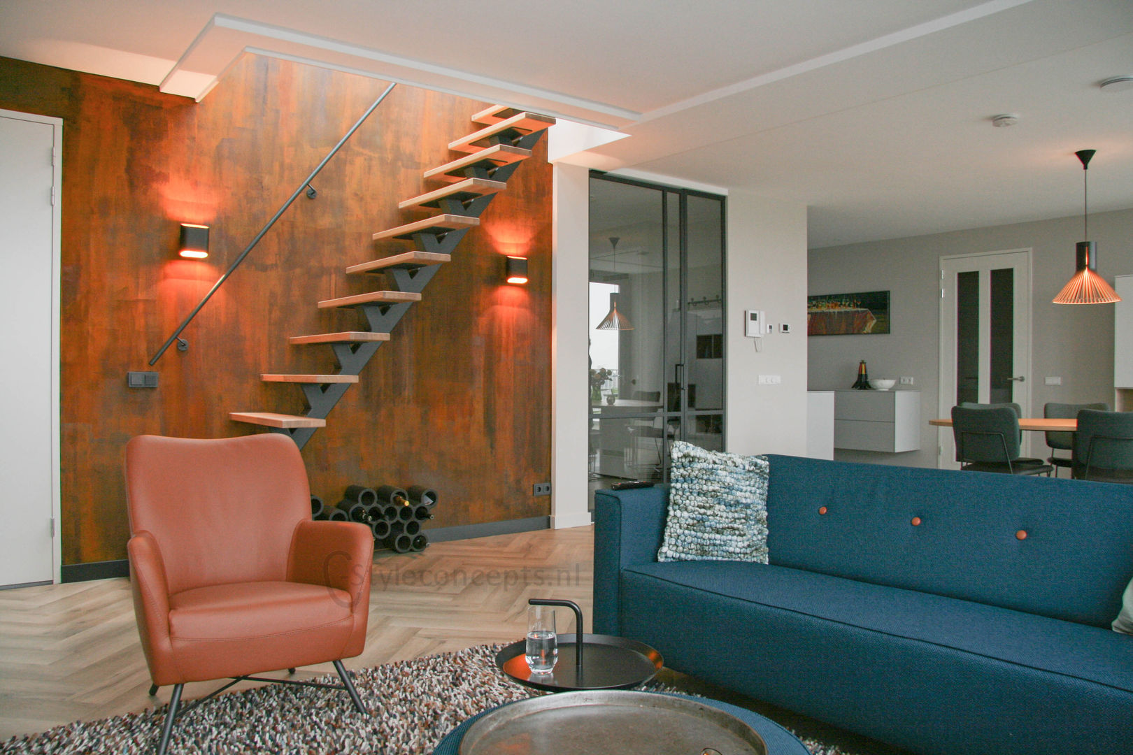 Nieuwbouw penthouse, C-Style Concepts C-Style Concepts Salas de estar modernas Metal