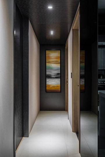 Completeness - Condominium interior design, 勻境設計 Unispace Designs 勻境設計 Unispace Designs الممر الحديث، المدخل و الدرج