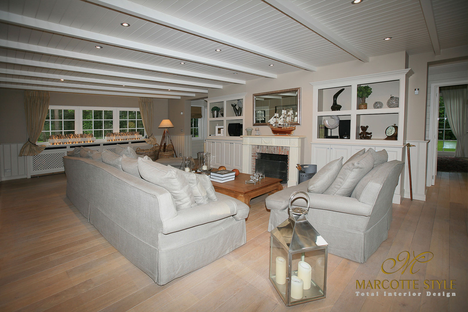 villa landelijke stijl antwerpen, Marcotte Style Marcotte Style غرفة المعيشة
