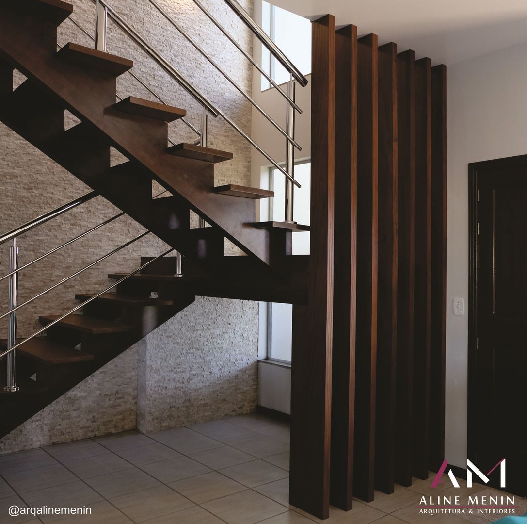 Escada, Aline Menin Arquitetura Aline Menin Arquitetura Stairs