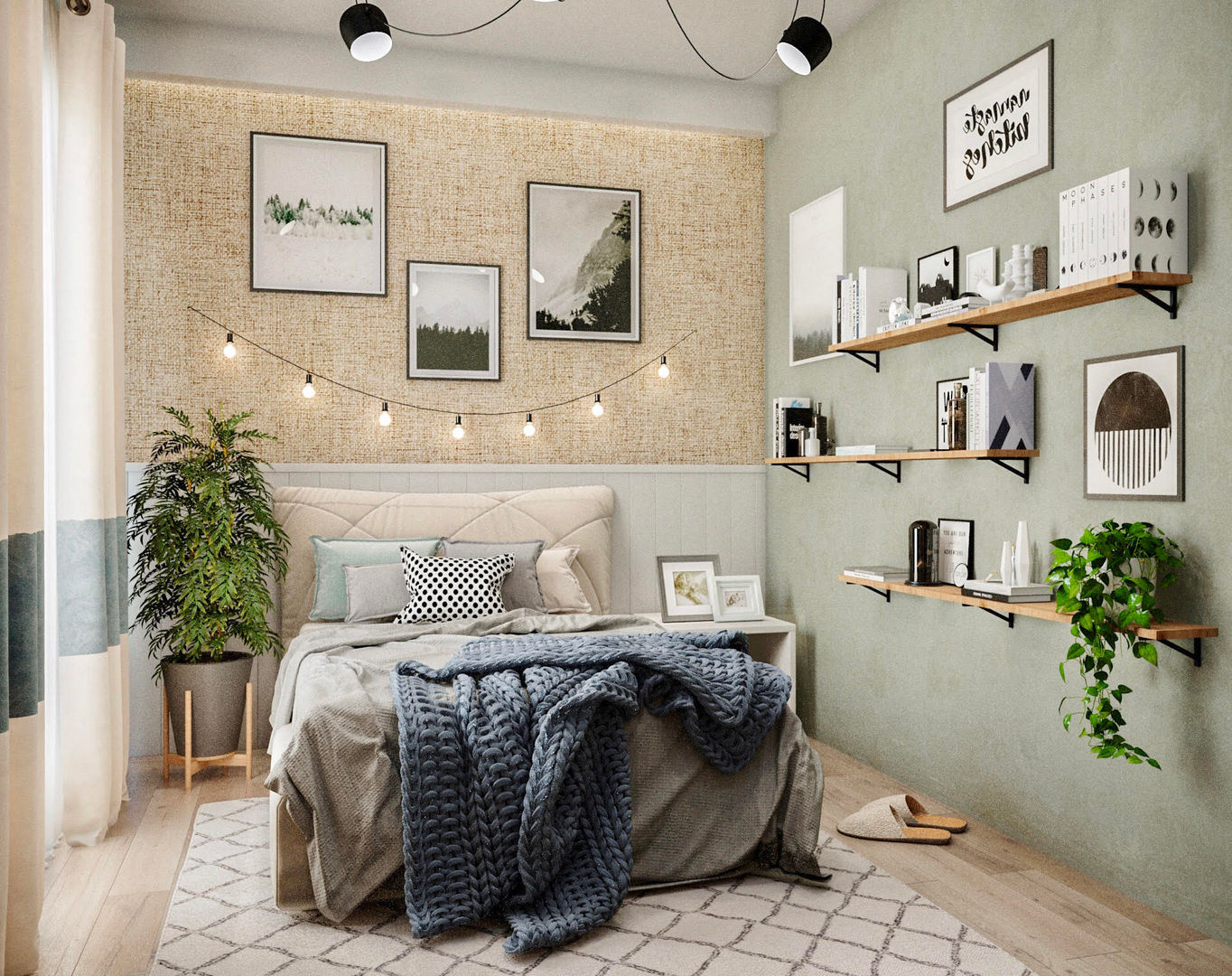 Yatak Odası Tasarımı2, FeyzaNurBozkurt FeyzaNurBozkurt Scandinavian style bedroom