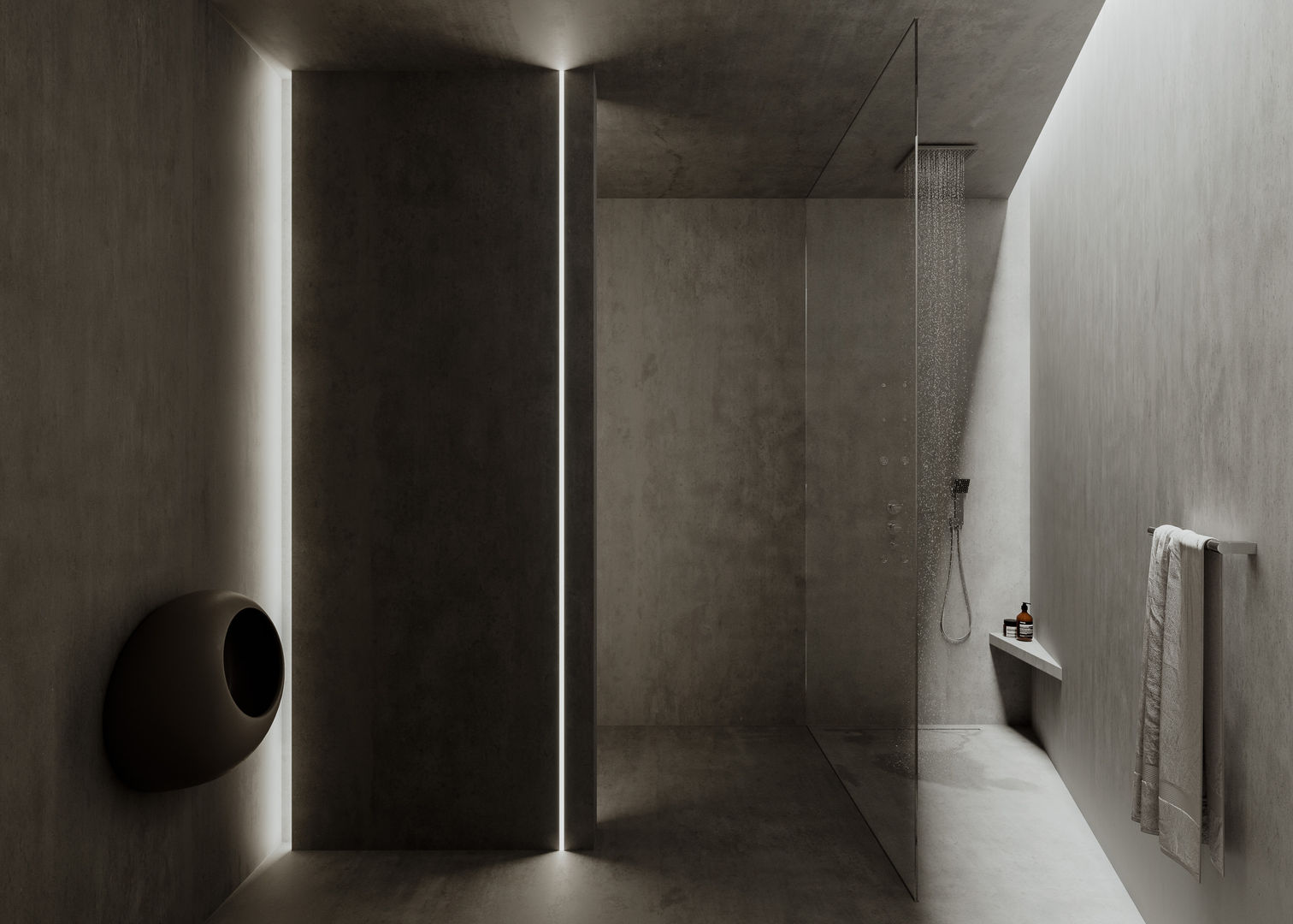 Belas Countryclub - Bathrooms, Rendergram Rendergram Moderne badkamers Beton