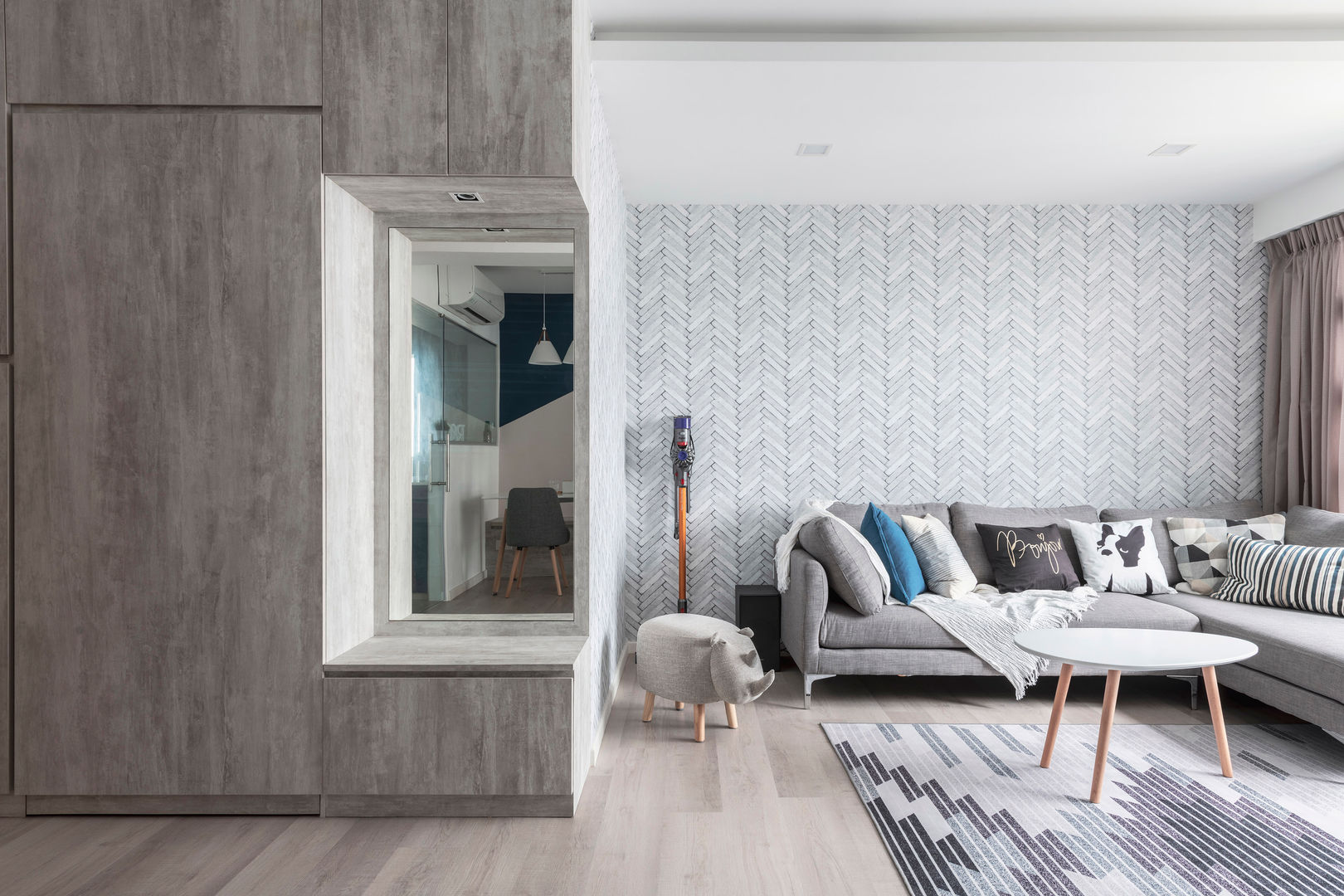 Nordic-Inspired, Meter Square Pte Ltd Meter Square Pte Ltd Modern living room Wood Wood effect