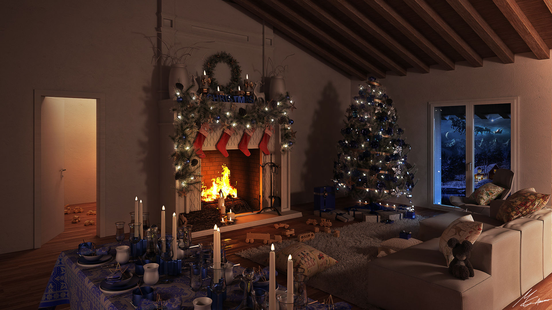 CHRISTMAS TIME 2018, Marcello Cesini Architetto Marcello Cesini Architetto Salas modernas