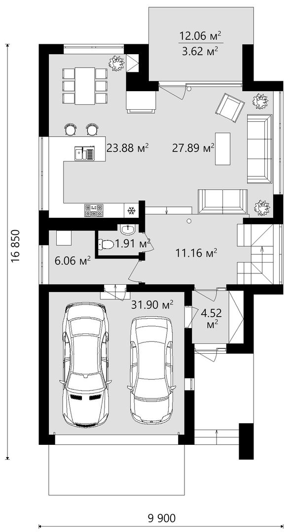 Проект стильного дома с мансардой TMV 51, TMV Homes TMV Homes