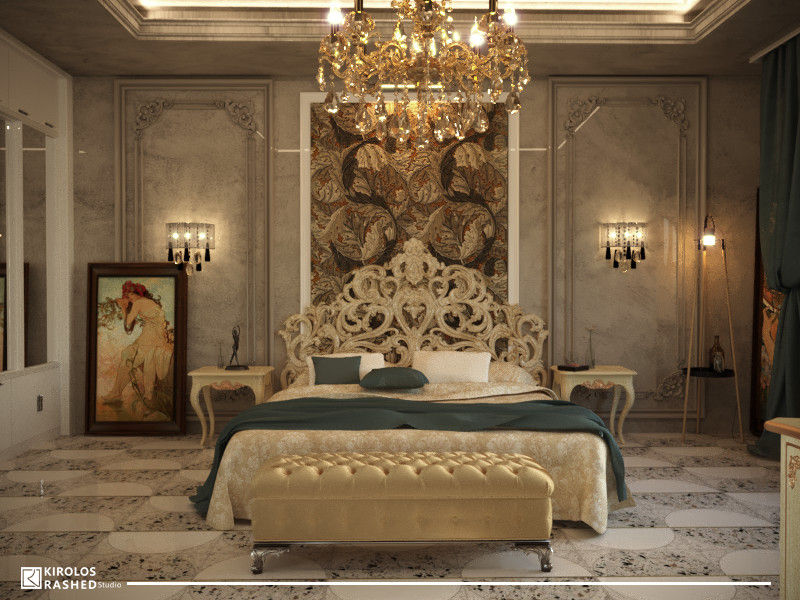 Hotel Suite Classic Luxury Design, Kirollos Rashed Studio Kirollos Rashed Studio Classic style bedroom
