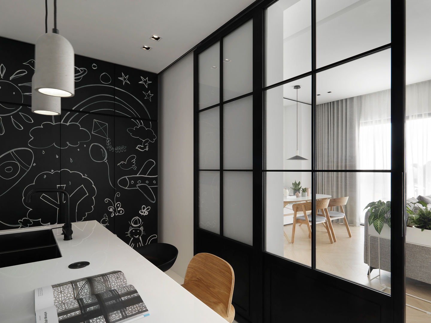 "SCANDI TRENDY - Condominum KL, pins studio pins studio Kitchen