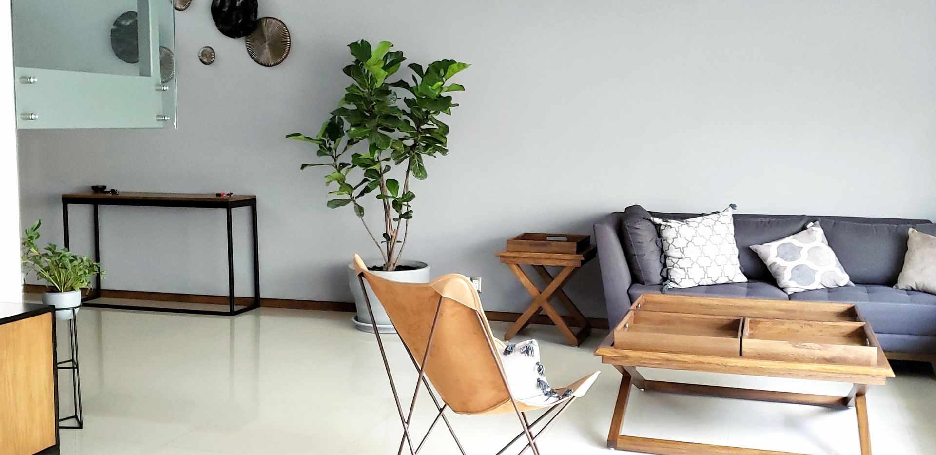 vestibulo y sala Verde Lavanda Salones modernos