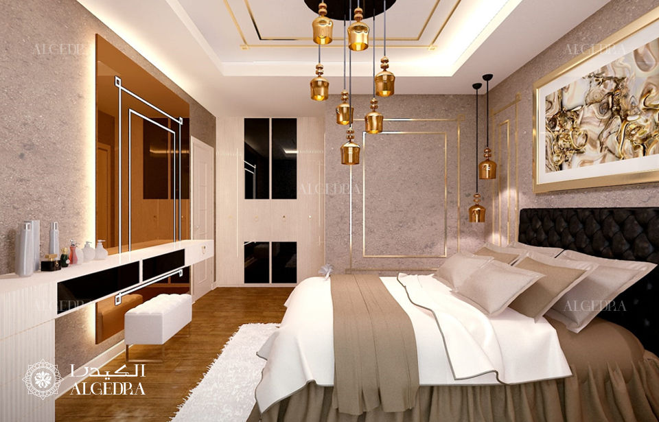 Small bedroom interior design in luxury villa Algedra Interior Design 小臥室